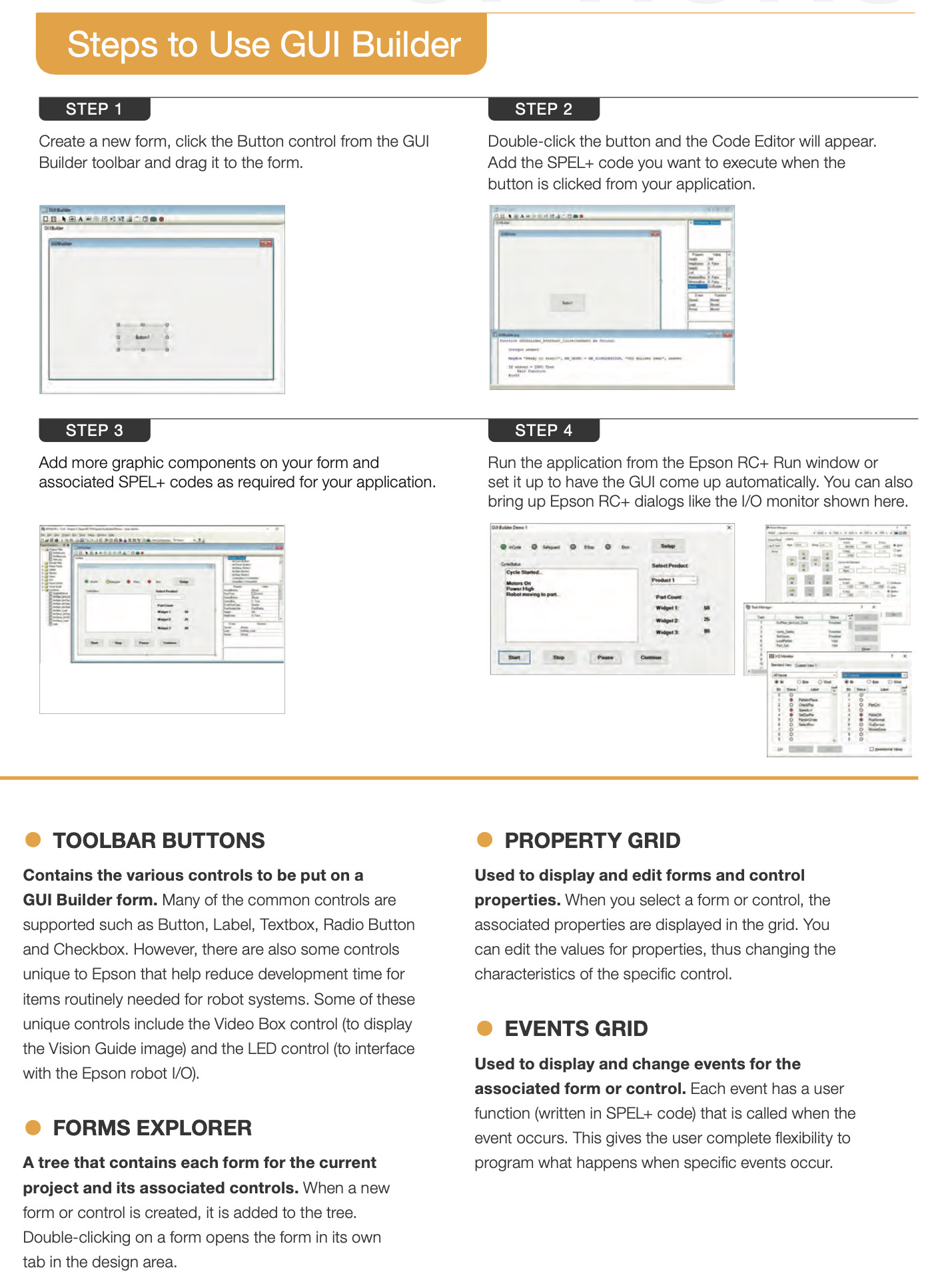 GUI Builder – szerkesztő felület